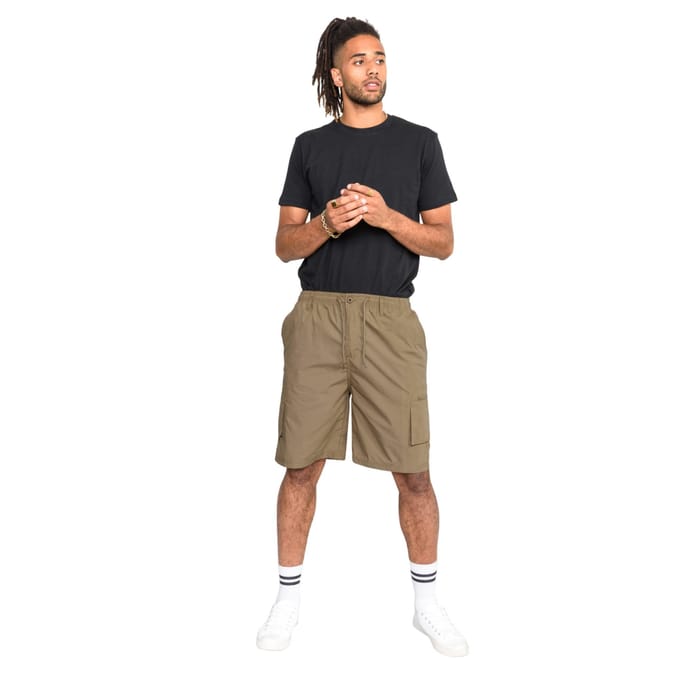 Duke Heren D555 Nick Cargo Shorts met Elastische Taille M zand