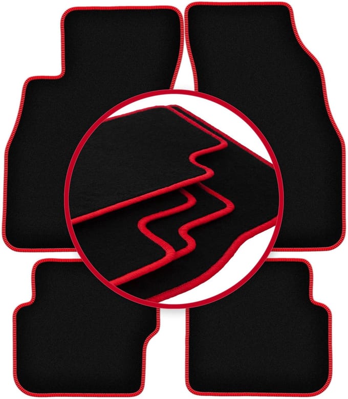 CARLUX-RED automatten voor: Fiat Punto EVO hatchback (2998-2012)