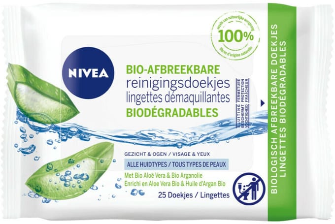 NIVEA gezicht - reinigingsdoekjes bio aloe vera 25 doekjes