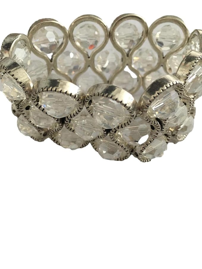 Petra's Sieradenwereld - Armband infinity met witte facetkralen (53)