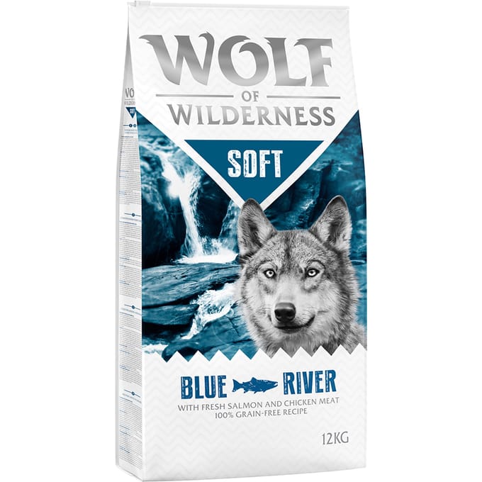 2x12kg 'Soft Blue River' Zalm Wolf of Wilderness Hondenvoer