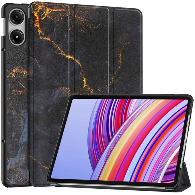 imoshion Tablet Hoes - Geschikt voor Xiaomi Redmi Pad Pro/POCO Pad - Trifold design oude designs - Pr051 - Zwart