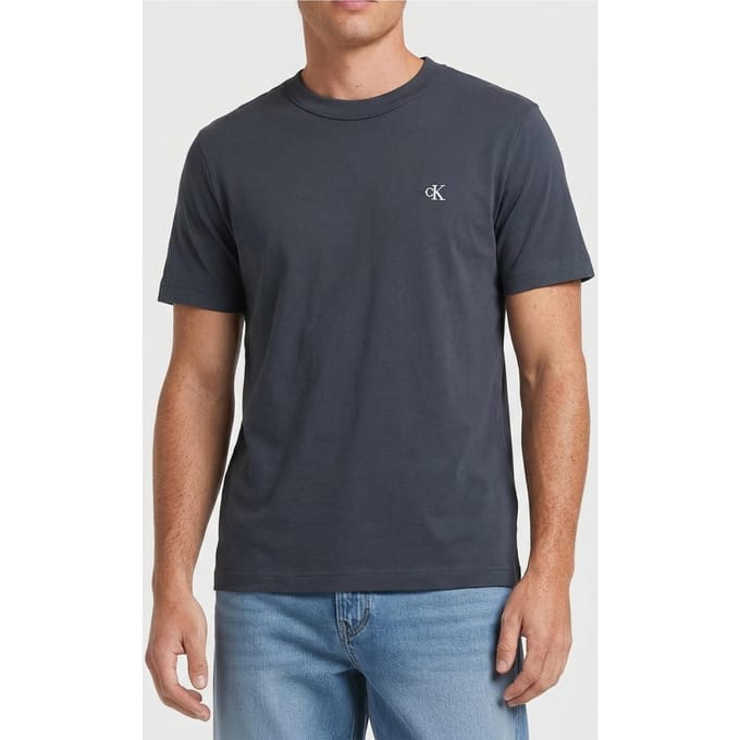 Calvin Klein Ss Easy Monogram Tee Harlem Night Blue Taglia: L | Magliette basic Outlet | Uomo | Nero