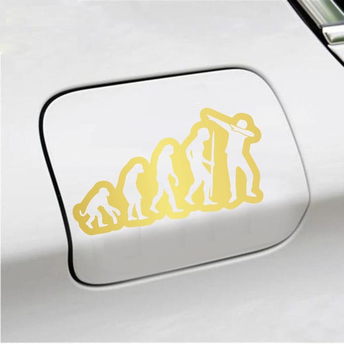 Bumpersticker - Dab - 7,7 X 14,8 - Goud