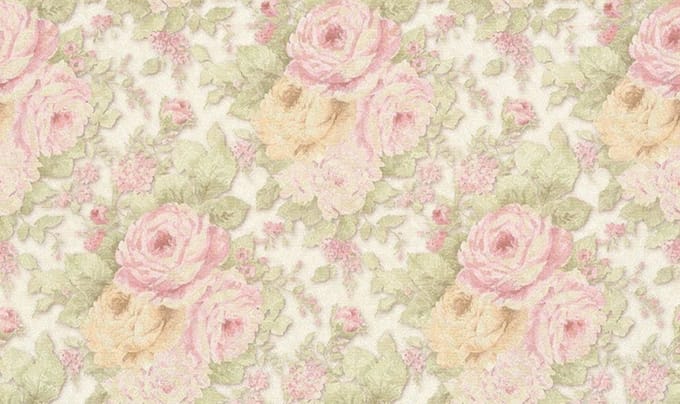 GROTE BLOEMEN BEHANG MET GLITTER DUBBELBRED 31874-2