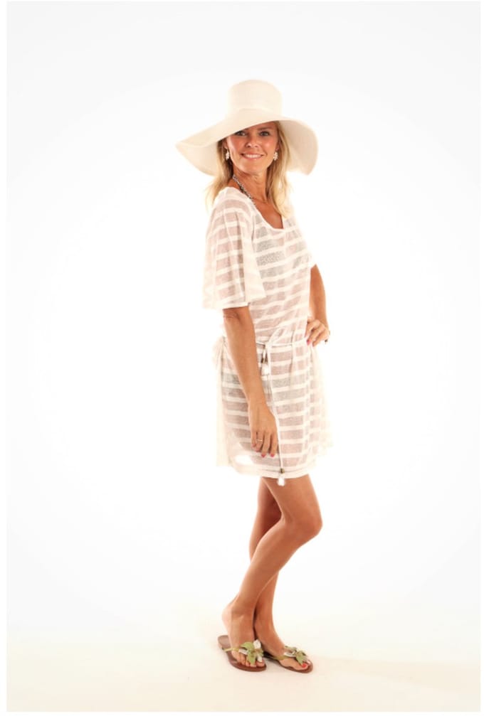 Donne del Sole - Strandtuniek Maia - Wit - Maat XL