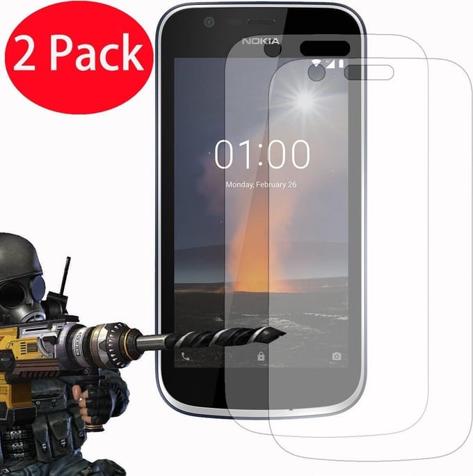 2 Stuks Screenprotector Tempered Glass Glazen Gehard Screen Protector 2.5D 9H (0.3mm) - Geschikt Voor: Nokia 1