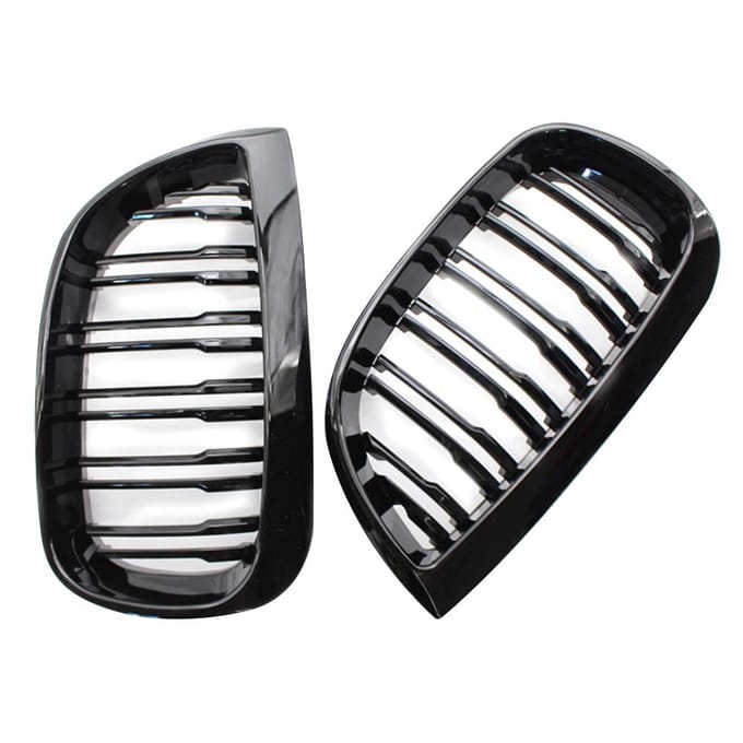 Paar Front Grille Grills Vervanging voor BMW 1 Serie E81 E87 2004-2007 Auto Styling Racing Grills zwart