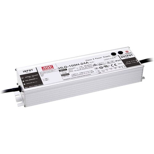 MEAN WELL HLG-100H-24B LED-driver, LED-transformator Constante spanning, Constante stroomsterkte 96 W 4 A 12 - 24 V/DC Dimbaar, PFC-schakeling,