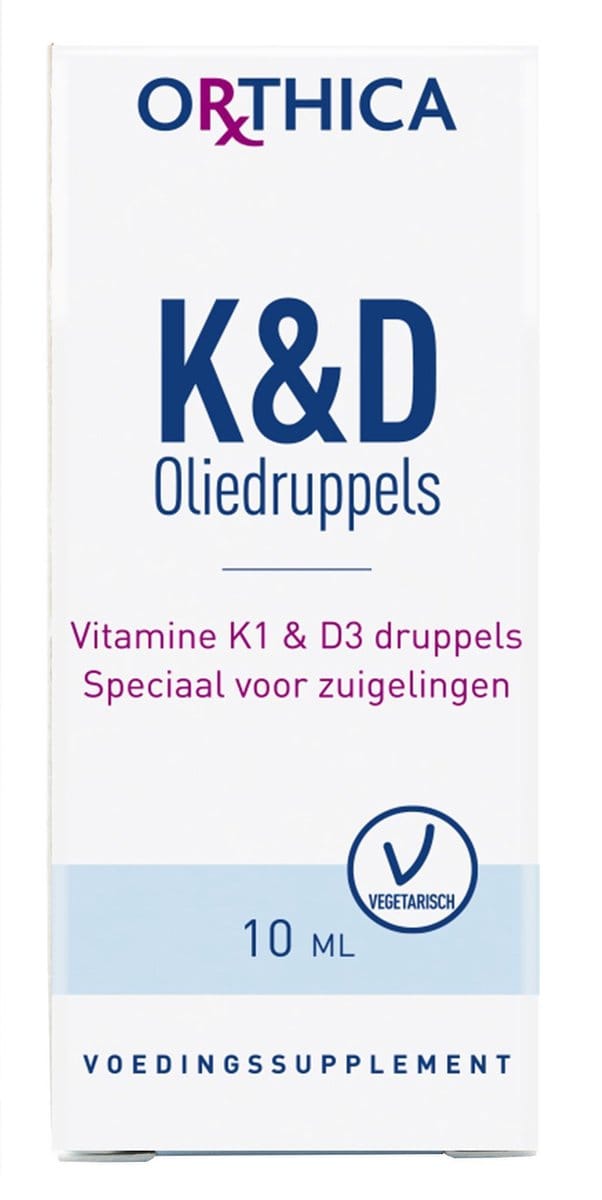 Orthica K&D Oliedruppels - vitamine K1 en D3 voor baby's - 10 ml
