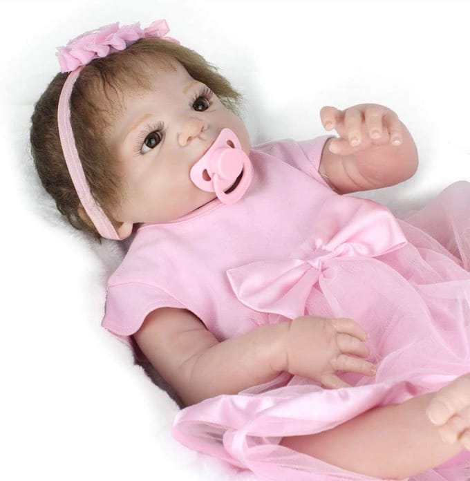 Reborn Baby Pop - Levensgetrouwe Pop - Spelen en Knuffelen - Volledig Siliconen - 55 cm - Niet gespecificeerd