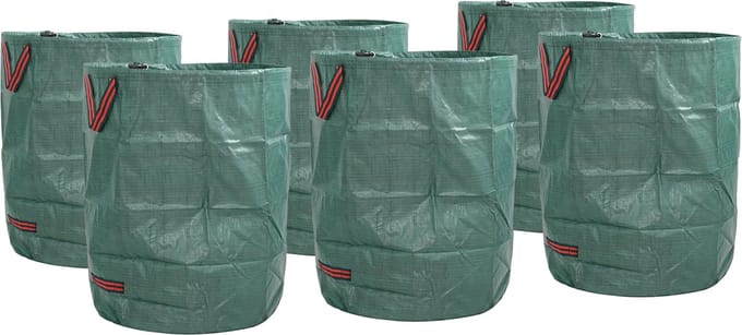 vidaXL - Tuinafvalzakken - 12 - st - 300 - l - Groen - Polypropyleen