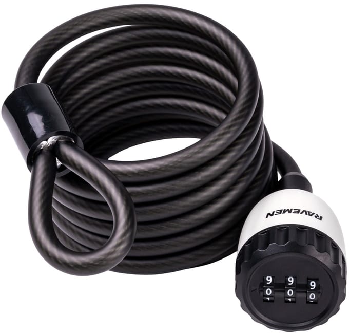 Ravemen BL11 Fietsslot - codeslot - 8mm dik -