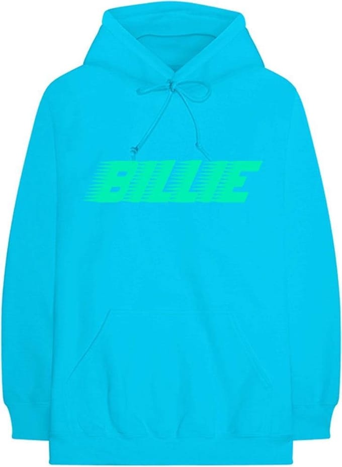 Billie Eilish - Logo & Blohsh Hoodie/trui - XL - Blauw