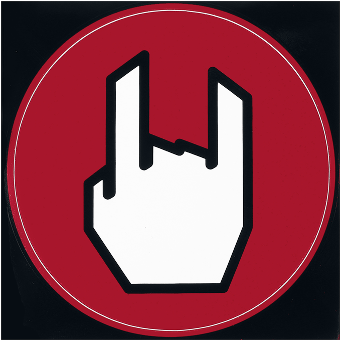 EMP Special Collection Sticker - Rockhand-Logo Unisex Stickersets - rood/zwart/wit - Standard