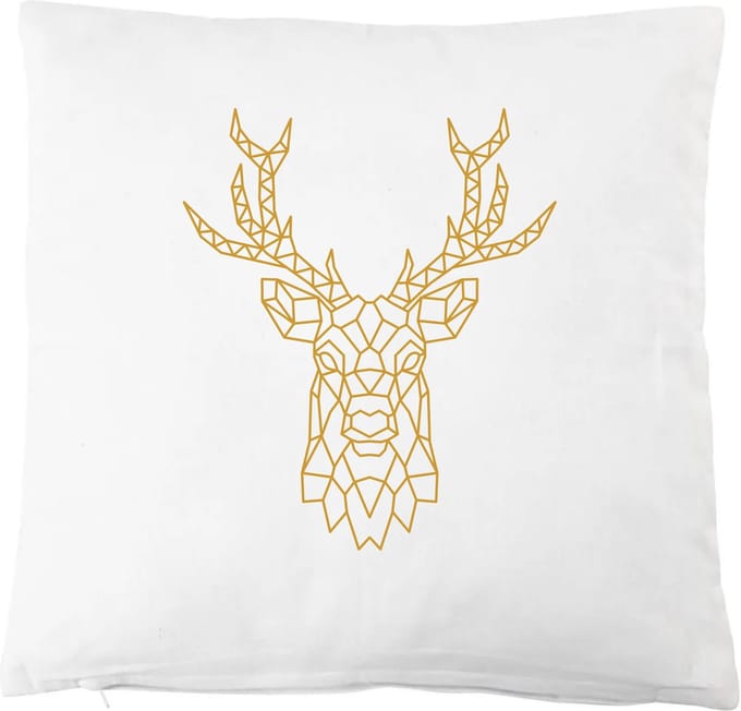Rendier Kerstmis Kussenhoes - Goud kleurig - 45x45 cm - Specialties By Eizook