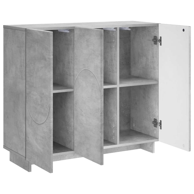 vidaXL - Dressoir - Betongrijs - 85,5 - x - 31 - x - 75 - cm - Bewerkt - hout