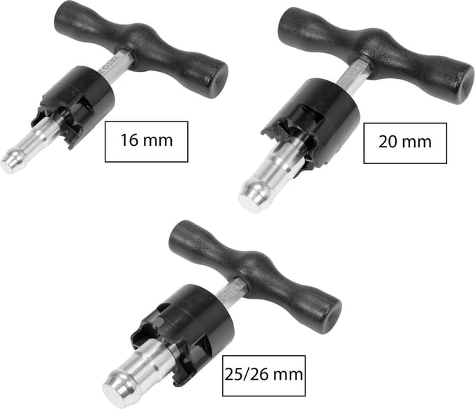 Yato Metalen Kalibrator & Ontbramer Set – 16/20/25-26 mm PEX/AL/PEX
