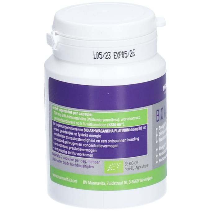 Mannavital Ashwagandha Platinum 60 Capsules