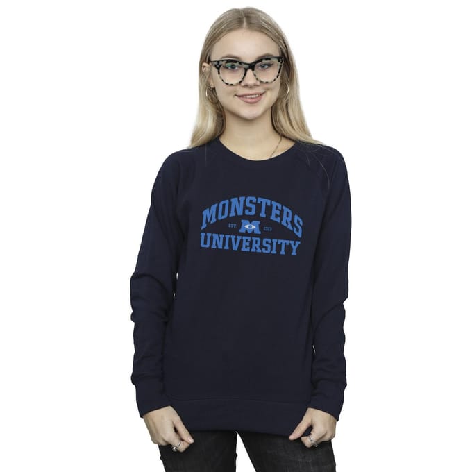 Disney Dames/Dames Monsters University Logo Sweatshirt (Marineblauw)