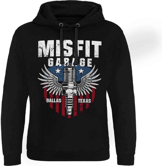 Misfit Garage Hoodie/trui -S- American Piston Zwart