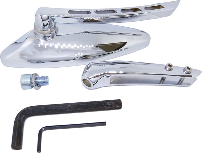 Highway Hawk 91-770 Techglide Motor zijspiegel verstelbaar links chroom