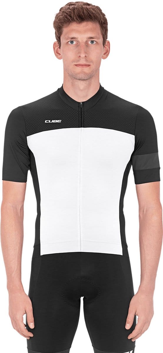 CUBE Fietsshirt BLACKLINE JERSEY S/S BLACK/WHITE M