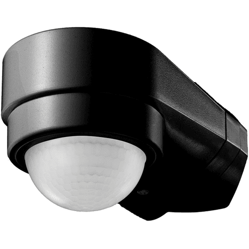 HOFTRONIC PIR bewegingssensor met schemerschakelaar - 240° - Opbouw - 10 meter bereik -  Maximaal 600 Watt - IP65 waterdicht - zwart