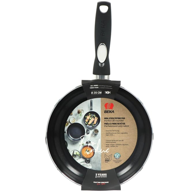 Beka Pro Induc Koekenpan - Ø 20 cm - Braadpan - Keramische antikleeflaag - PFAS-vrij - Geschiktvoor inductie - Zwart