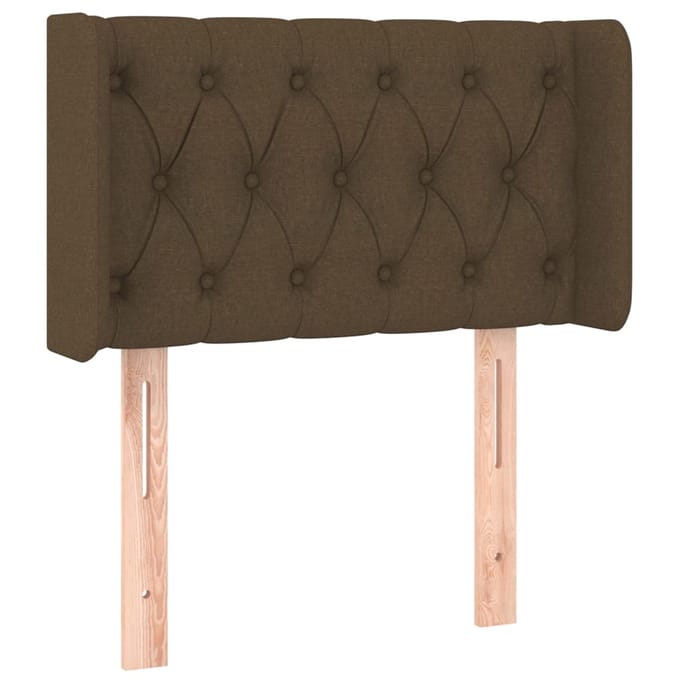 vidaXL - Hoofdbord - LED - 83x16x78/88 - cm - stof - donkerbruin