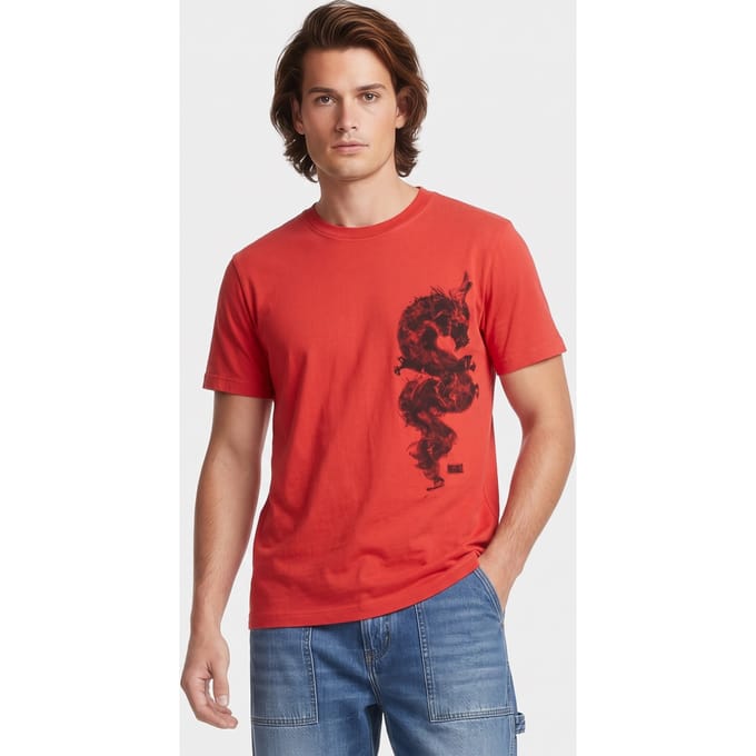 IRO Paris Pao T-shirt Cherry Red Größe: S | Bedruckte T-Shirts Outlet | Herren | Rot