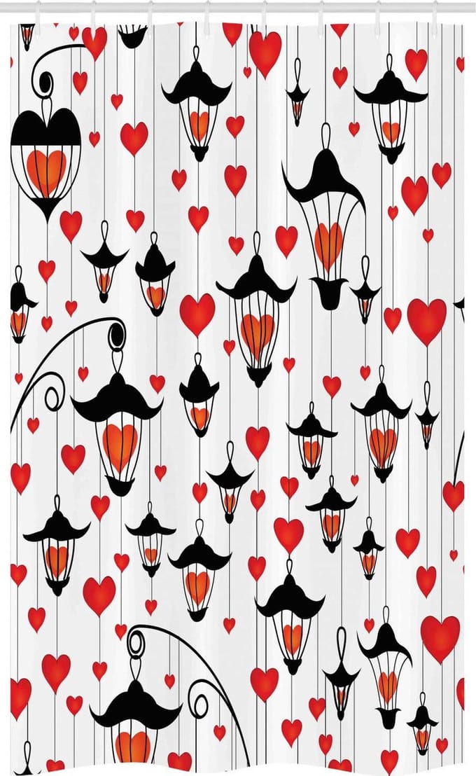 ABAKUHAUS – Valentijns douchegordijn – 120×180 cm, polyester, waterafstotend