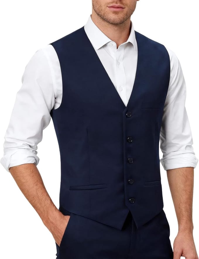 Formeel Mintgroen Heren Vest voor Bruiloften - Smal Snit, Effen Ontwerp, Stijlvol en Elegant