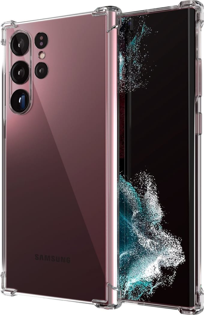 Hoesje geschikt voor Samsung S23 Ultra Transparant - shock proof siliconen - Extra Stevig
