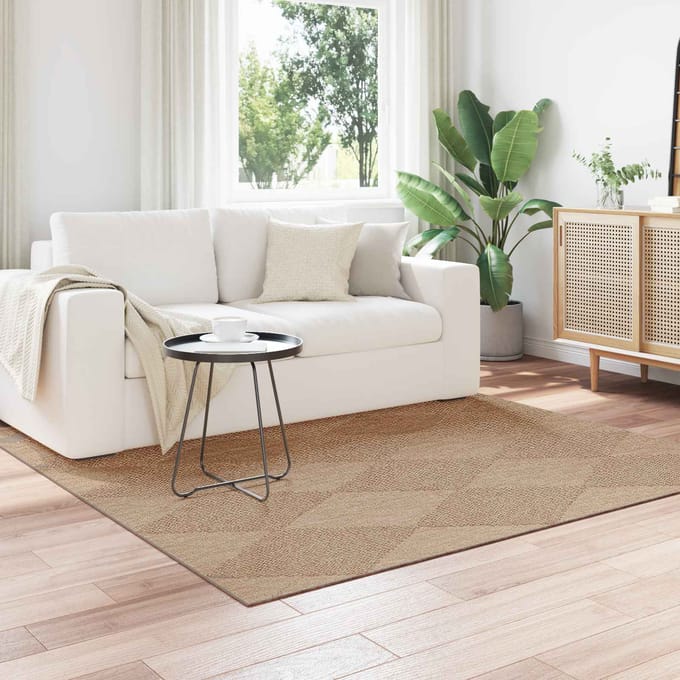 vidaXL - Binnen- - en - buitenkleed - AGIRA - Naturel - 200 - x - 200 - cm - Polyester