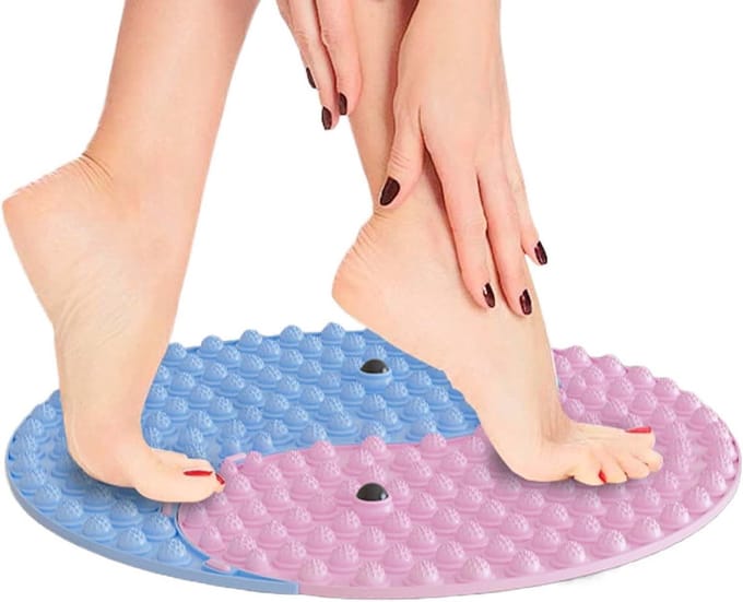 Voetmassagepad - Drukpuntbord - Ontspanning Bevorderen - Opvouwbaar Ontwerp - 37 cm - Zwart