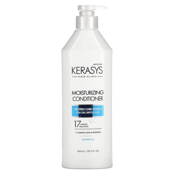 Kerasys, Moisturizing Conditioner, for Dry, Brittle Hair, 20.2 fl oz (600 ml) white
