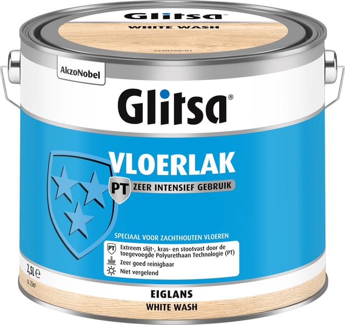 Glitsa Acryl Vloerlak Zijdeglans White Wash 2,5l