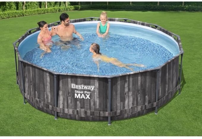 Bestway Steel Pro Max 366 x 100 - Rond zwembad - Houtlook