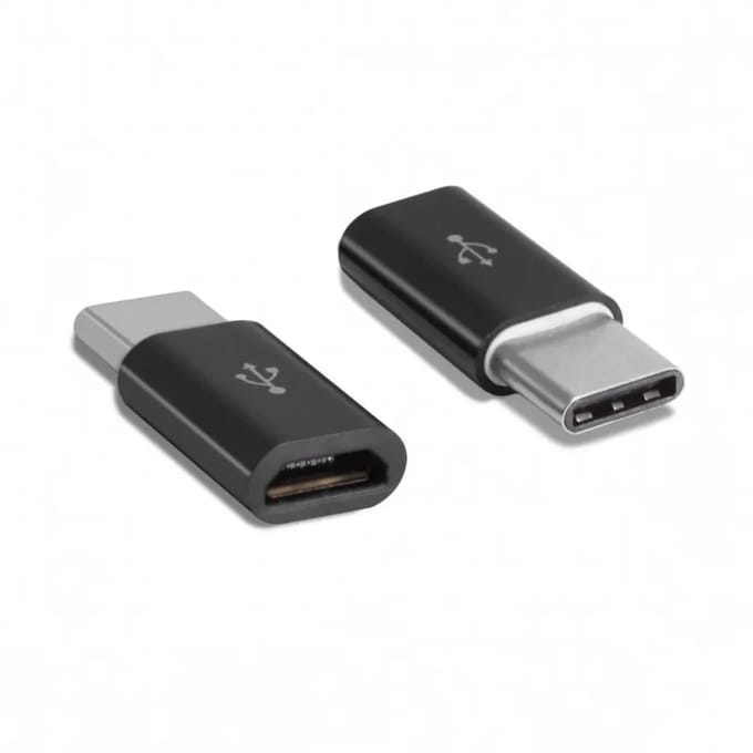 Type-C Mannelijke Aansluiting Op Micro Usb 2.0 Vrouwelijke Usb 3.1 Converter Data Adapter Zwart