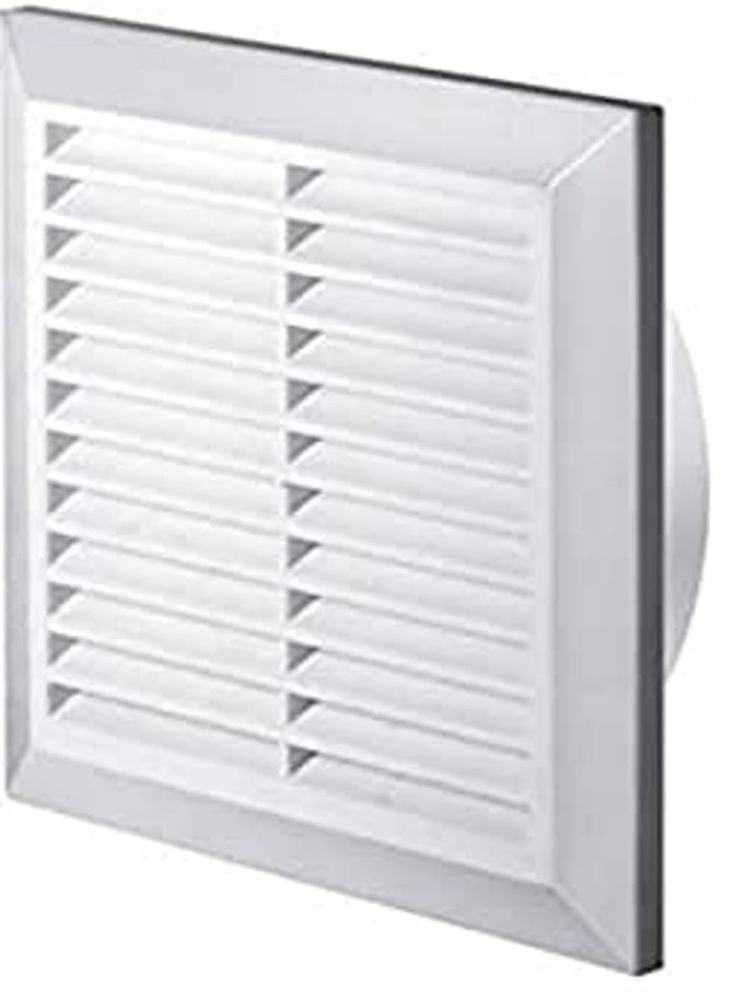 Rond Ventilatierooster met Insectenbescherming - Ø 100 mm - Wit