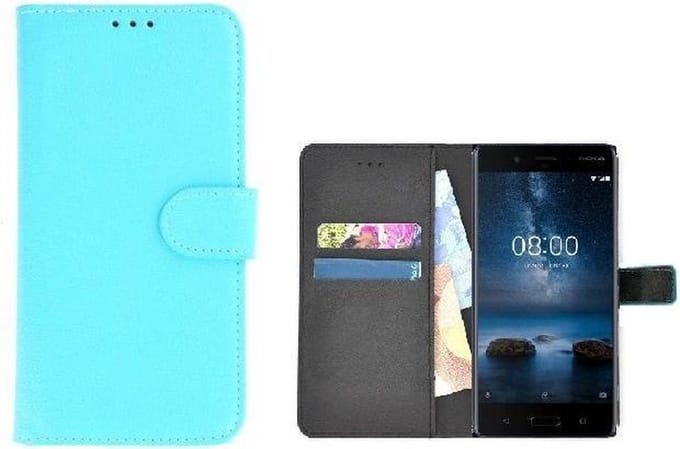 Wallet Book Case Hoesje voor Nokia 8 - Mintgroen