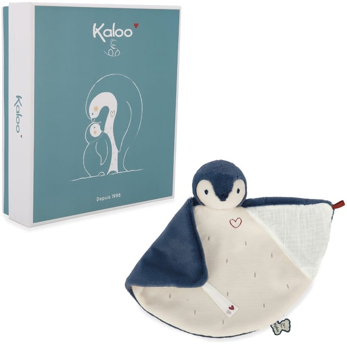 Kaloo - Complices - Knuffeldoek Pinguïn Blauw - 24 cm