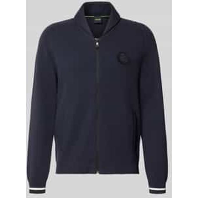 regular fit gebreid jack van viscosemix model 'KN_UNION FZ'