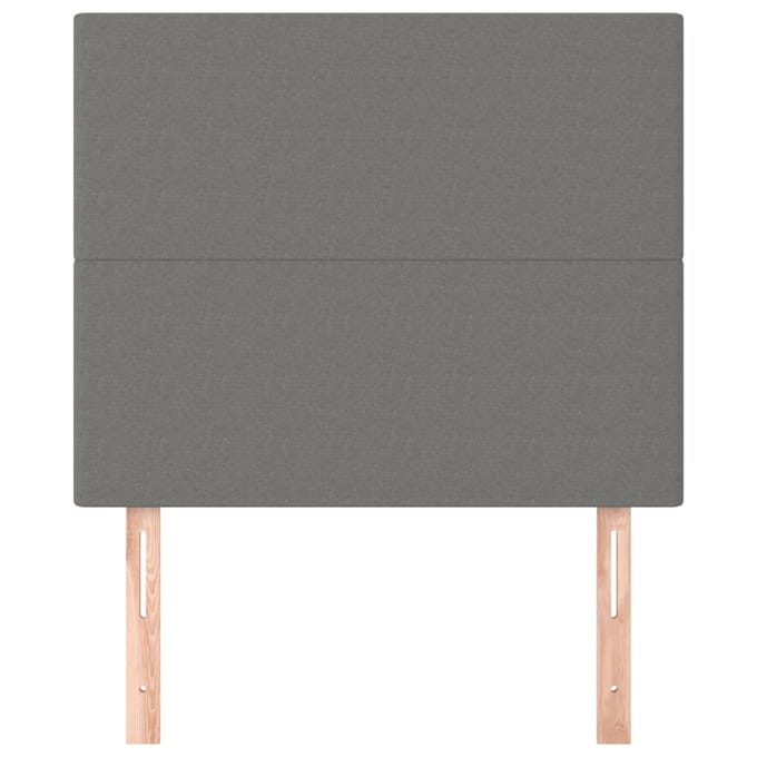vidaXL - Hoofdbord - donkergrijs - 90x5x118/128 - cm - stof