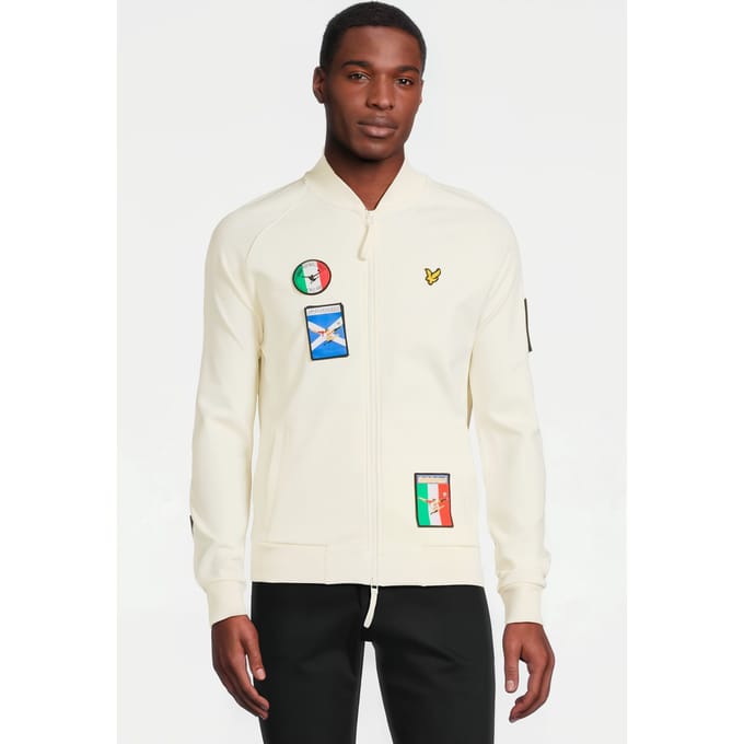 Lyle & Scott Panini Sticker Tracksuit Bomber Stone Taglia: S | Cardigan Outlet | Uomo