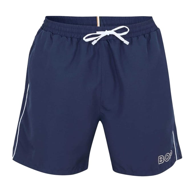 Boss Heren zwemshort met zijstreep (Donkerblauw)