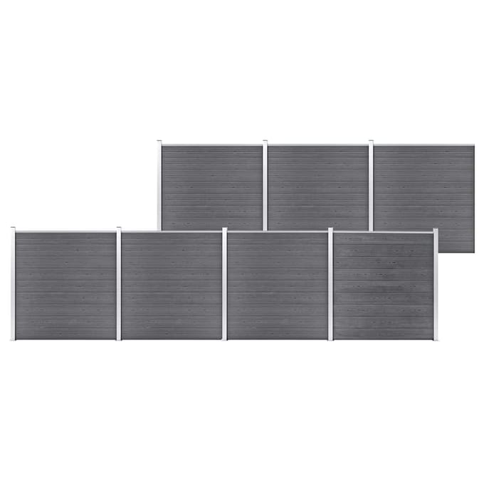 vidaXL - Schutting - 1218x186 - cm - HKC - grijs