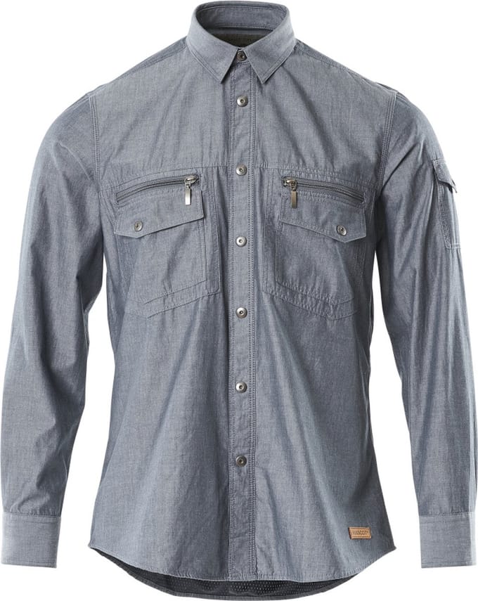 Mascot Crossover Overhemd 17304-325 - gewassen donkerblauw denim - M