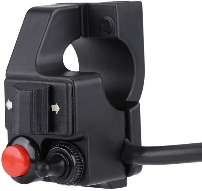 Dailygoods- Motor Switch Universeel - Stuur 7/8"/22mm - Koplamp - Push Horn - Turn Switch - Geschikt voor ATV - Schakelaar